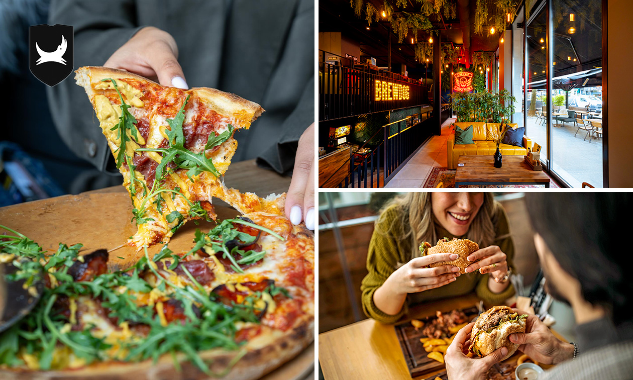 Burger of pizza + bijgerecht + evt. nagerecht bij BrewDog Witte de With