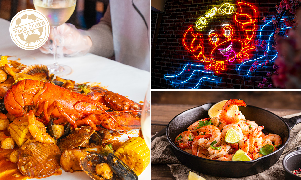 Cajun seafoodbowl + extra zeevrucht naar keuze + drankje bij Folie Crabe in hartje Rotterdam