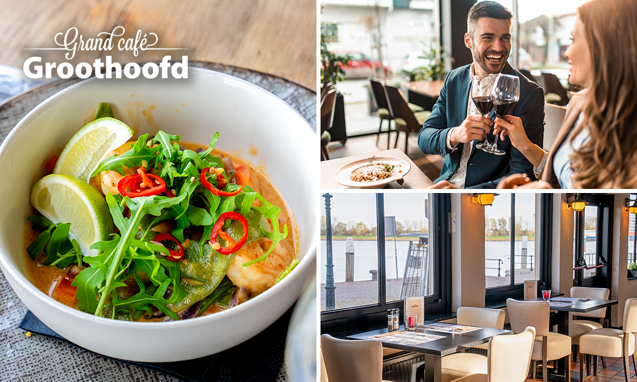 3-gangendiner à la carte bij Grandcafé Groothoofd t in Dordrecht