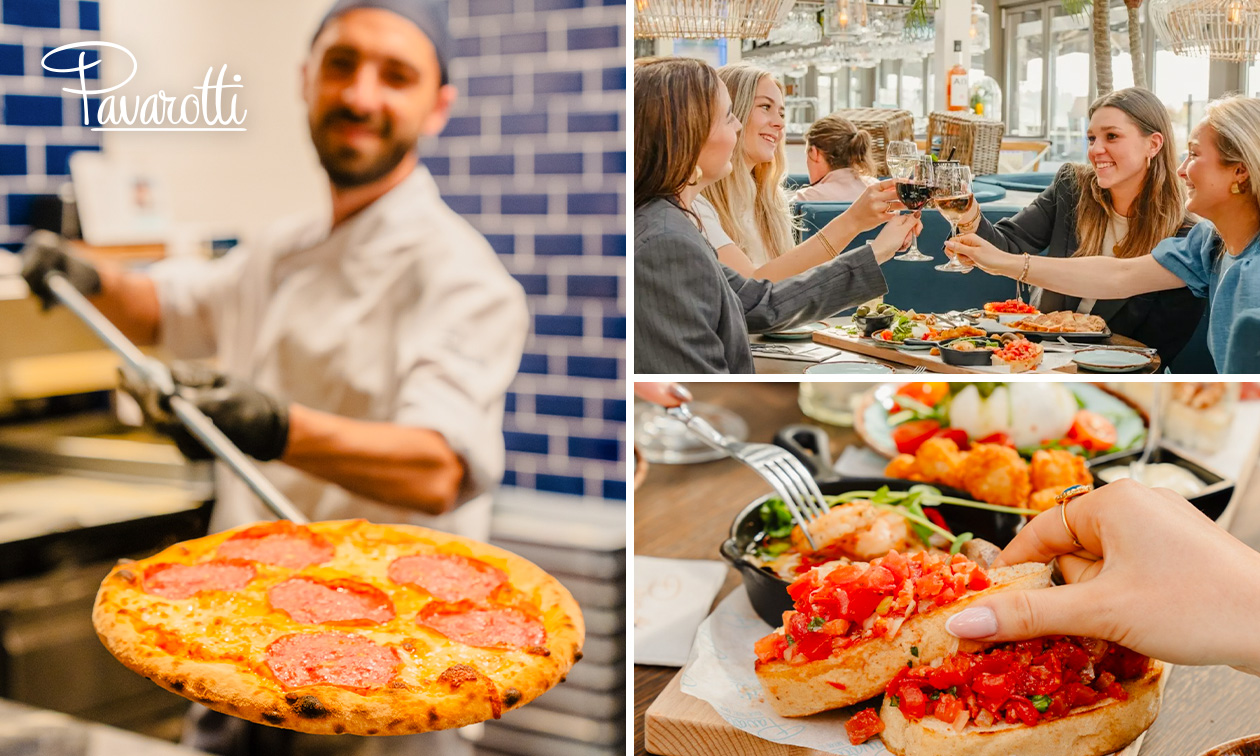 Italiaans 2- of 3-gangen keuzediner bij Pavarotti Delft