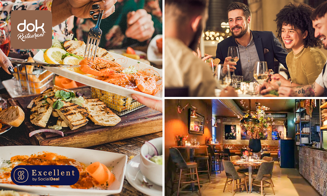 3-gangen shared dining-diner + amuse bij Restaurant DOK