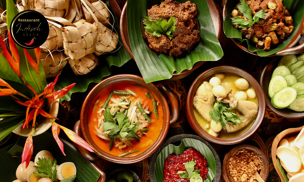 Nasi rames of rijsttafel (vlees of vega) voor afhaal bij Restaurant Indisch Geluk