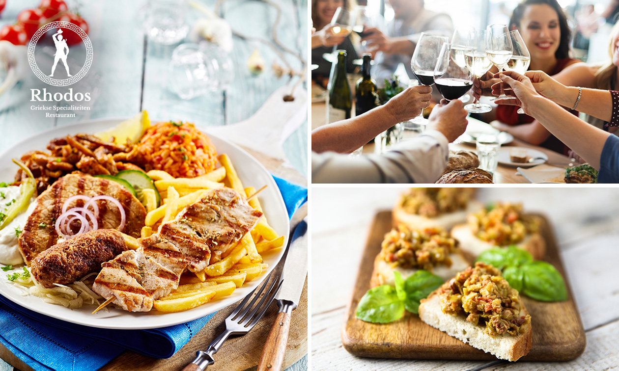Grieks 3-gangen keuzediner bij Restaurant Rhodos