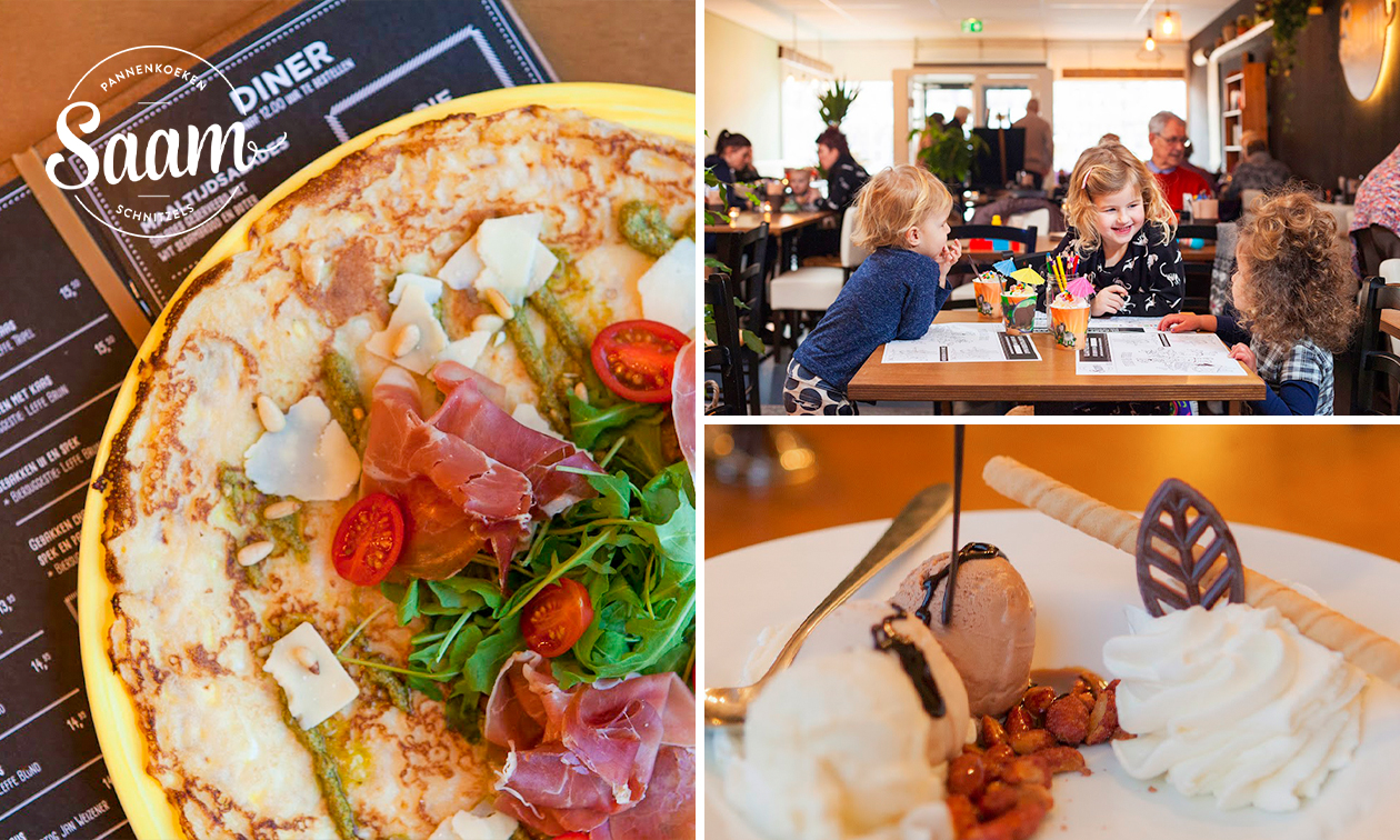 2-gangen pannenkoekenlunch of -diner bij SAAM Hoek van Holland