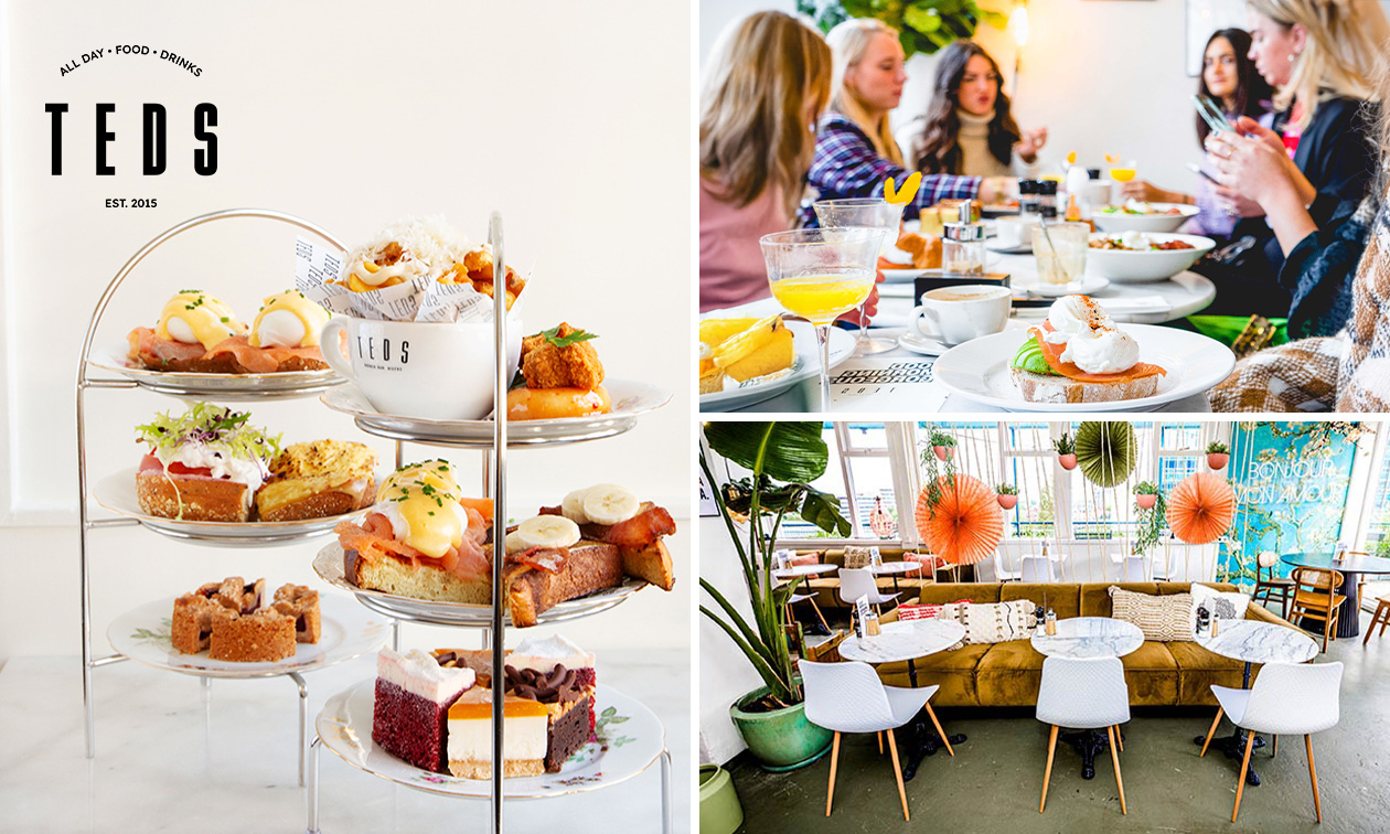 High tea (1,5 uur), shared brunch of ontbijt bij Teds